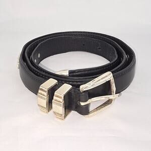AML 3000 Men's Top Grain Oil Tan Black Leather Golf Club Belt 2332500 Size 42